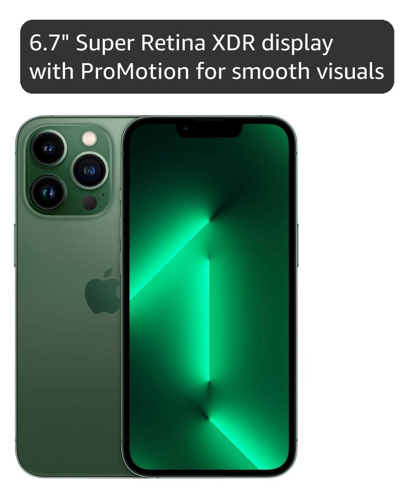 Apple iPhone 13 Pro Max, 1TB, Alpine Green - AT&T (Renewed)