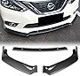 Q1-TECH, Front Bumper Lip fit for compatible with 2016-2019 Nissan Sentra, Front Bumper Lip Spoiler Air Chin Body Kit Splitter Painted Glossy Carbon Fiber ABS, 2017 2018 (SPORT-Style)