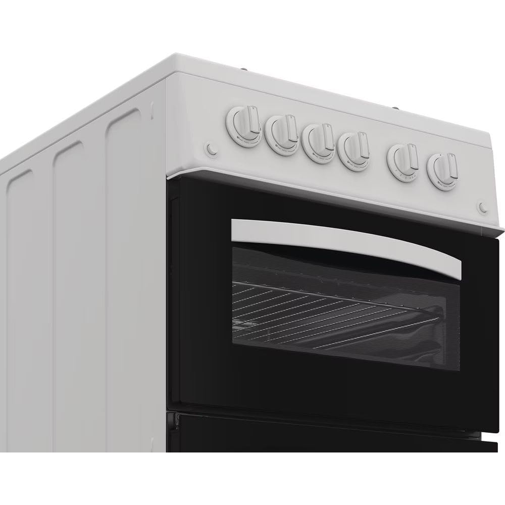 Indesit ITG5GMW 50cm Gas Twin Cavity Cooker – White – A+ Rated, 54L Main Oven, Separate Grill — view 3
