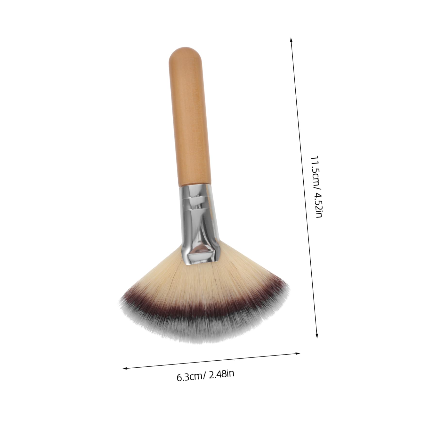 MUSISALY Highlighter Brush Set 4pcs Makeup Tools Large for Durable No Shedding for Women Girls