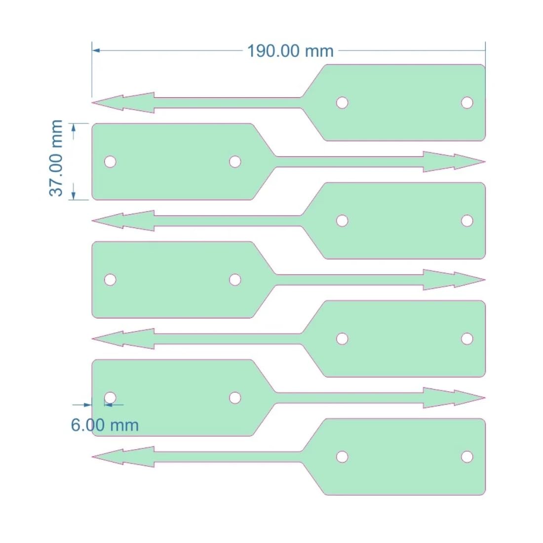 Étiquettes pour atelier CombiCraft en vert 500 pièces, en plastique, pour garages, atelier, étiquettes pour clés de voiture