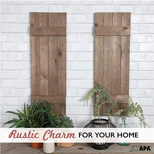 Ilyapa Wood Shutters Wall Decor Farmhouse Style Barn Door Shutters