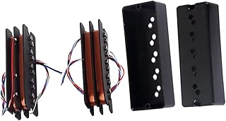 Mikinona Bass Humbucker Pickup Set Double Layer Bass Guitar Accessories Kit with Tone Stable Sustain Wax-potted Noise Reduction