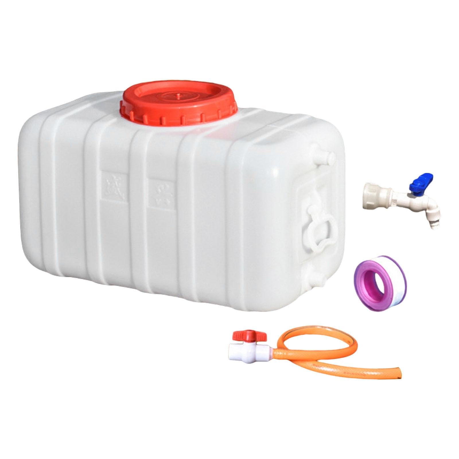 Utility Water Tank Reusable Horizontal Storage Bucket for Camping Garden Car White 27.5kg|Sporting Goods | Outdoor Sports |Water Carriers & Jerrycans|1 Water Tank-image-34