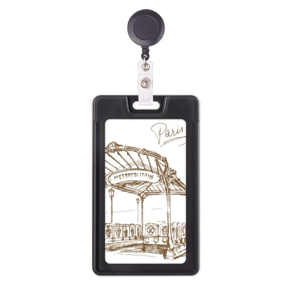 Porte-badge rétractable Paris style métro pour pass navigo et bureau - 5