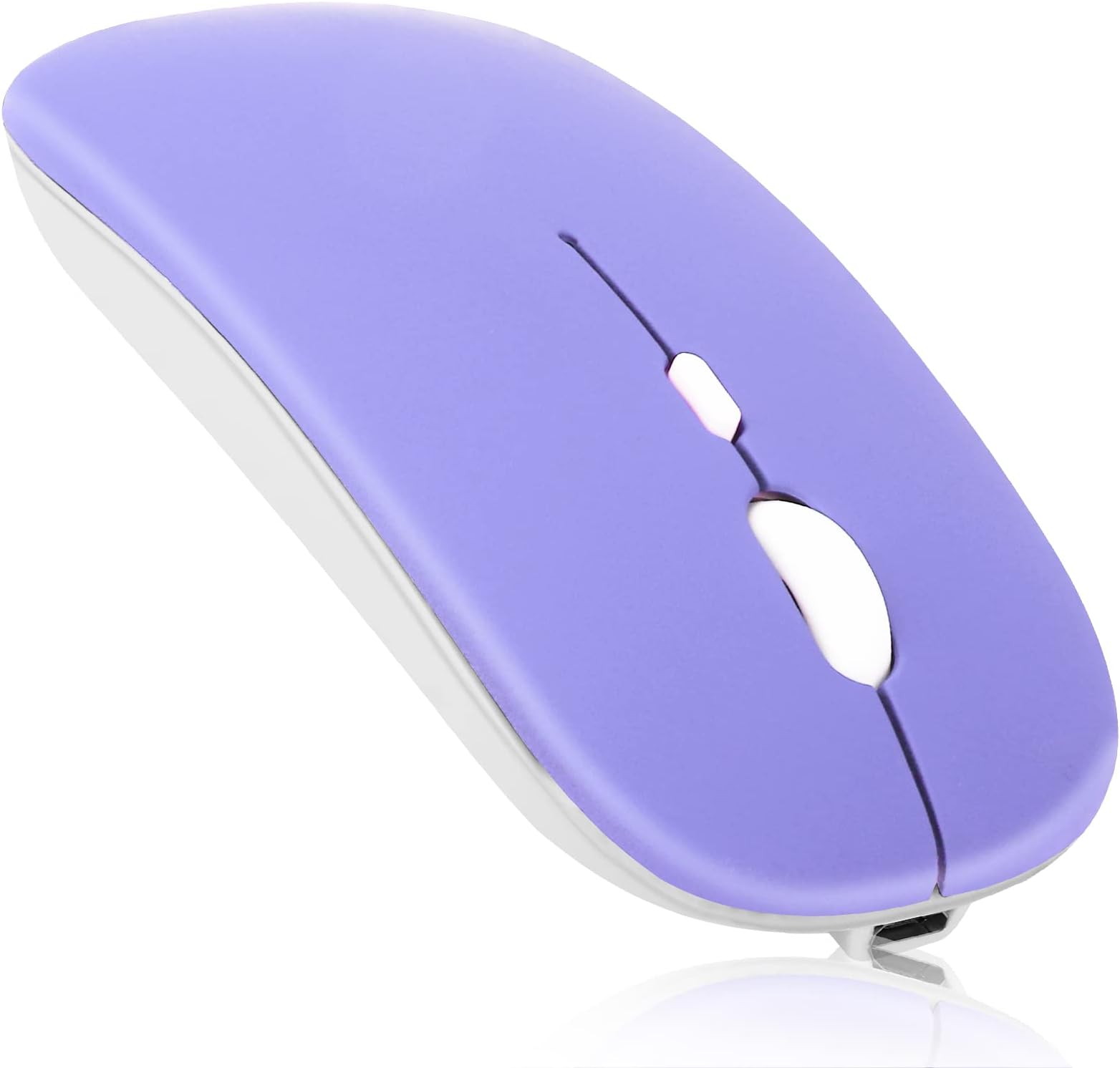 UrbanX 2.4GHz & Bluetooth Mouse, Rechargeable Wireless Mouse for Huawei P40 Pro+ Bluetooth Wireless Mouse for Laptop/PC/Mac/iPad pro/Computer/Tablet/Android Violet Purple