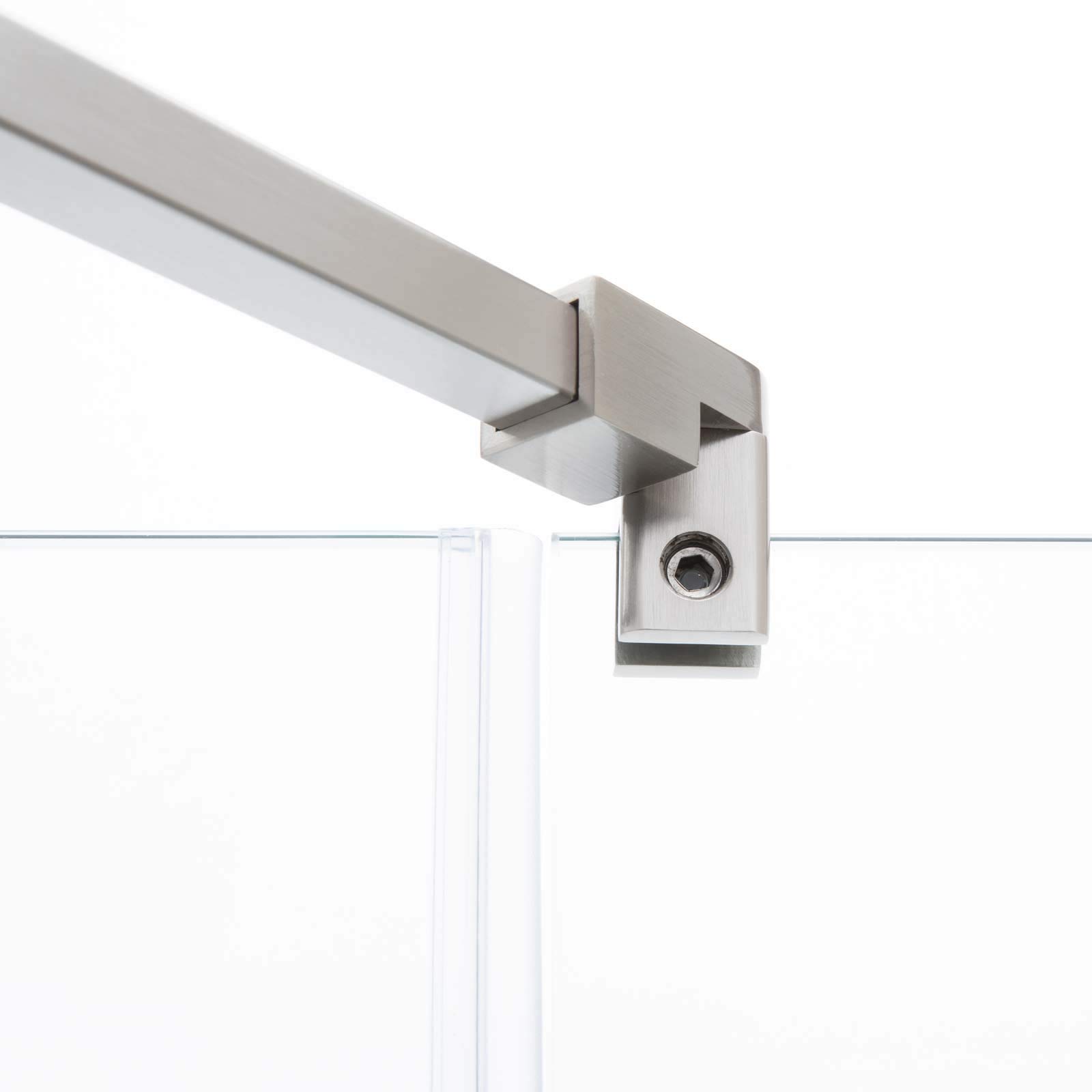Stabilisationsstange für Eck-Duschen, Haltestange Glas-Glas, Stabilisator Runddusche (100cm, Edelstahl Eckig)