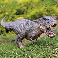 Large Tyrannosaurus Rex, Tyrannosaurus Rex Animal Model, Movable Mouth, Dinosaur Toys For Kids (Light Grey)