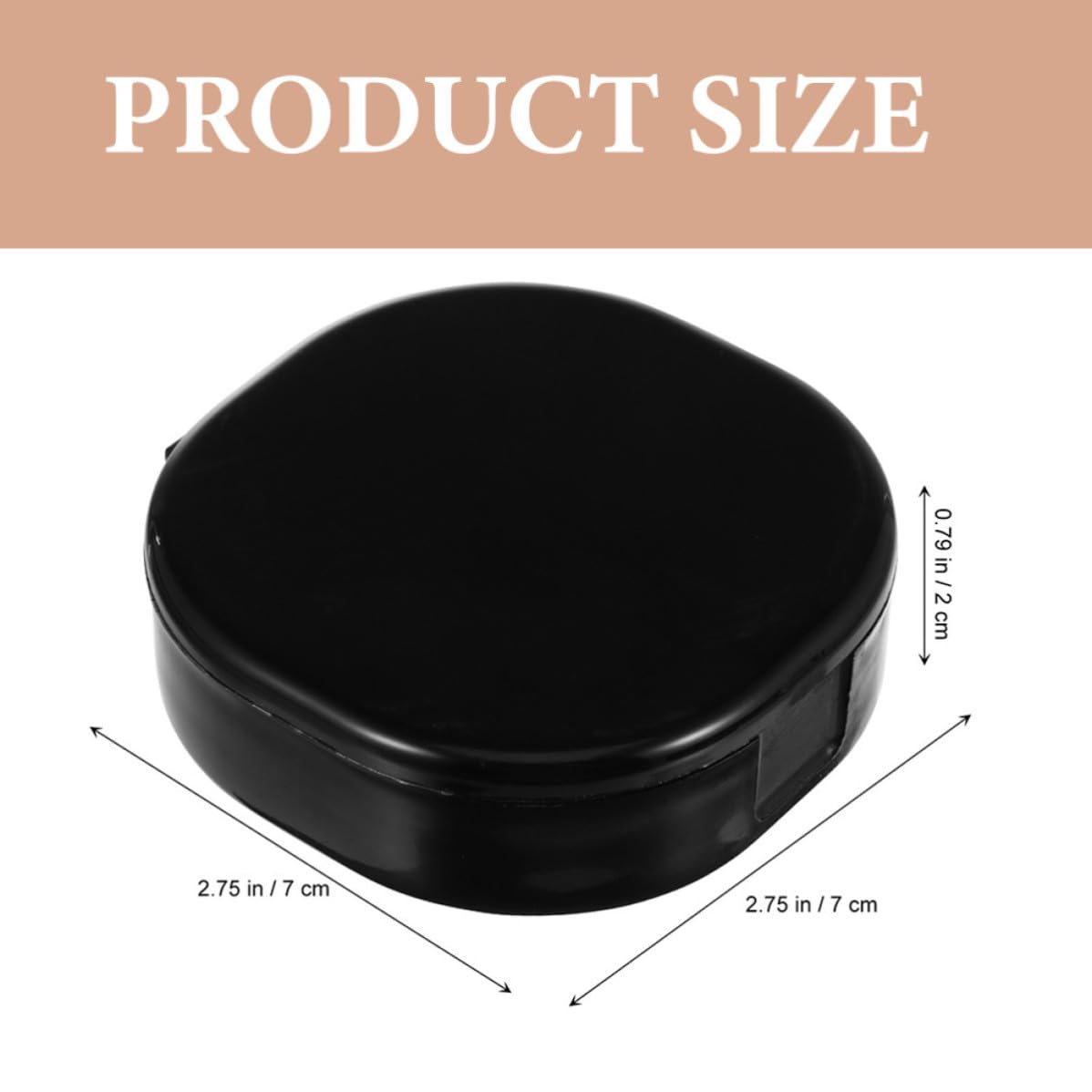 4pcs Portable Makeup Brush Cleaning Box for Home Use, round Black image 2