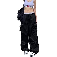 Harajuku Women's Hip Hop Street Casual Pants - Y2K Parachute Pants With Pockets