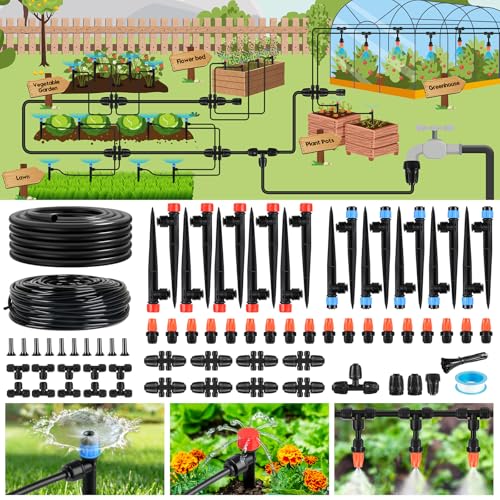 240FT Drip Irrigation System for Garden, 2025 Upgraded...
