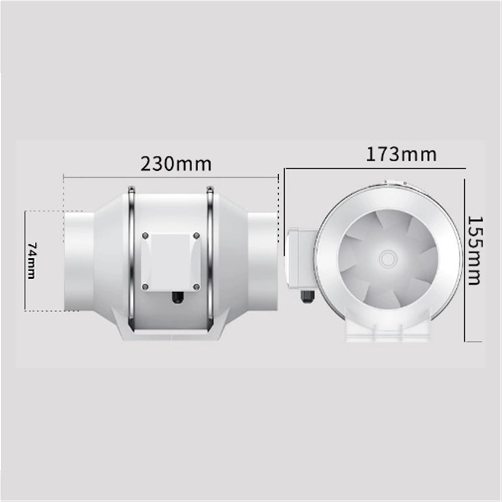 Ventilatore Ventilatore A Flusso Obliquo Per Pipeline, Cappa Aspirante, Scarico Salotto Mahjong, Bagno, D'aria Ad Alta Potenza E Elevato,per sfiato(3-inch 75 remote single-speed)