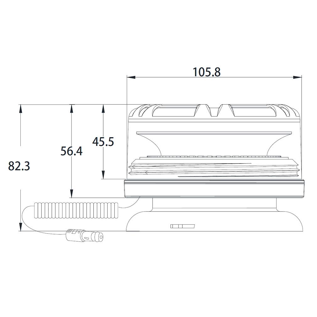 D-TECH 12/24V LED Warnlicht Stroboskoplicht Blinklichter Frontblitzer Rundumleuchte Amber Notlicht-Leuchtfeuer für LKWs Traktoren Gabelstapler