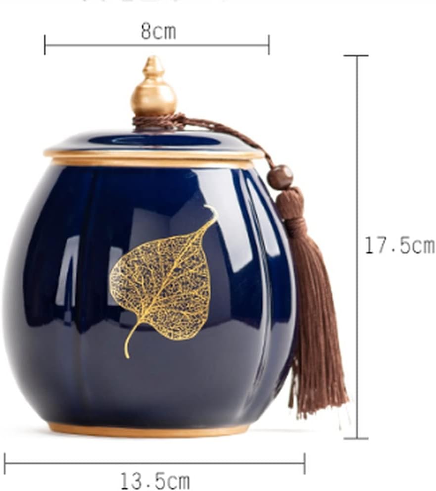 Ceramic airtight jar with lid coffee bean storage box kitchen ornament