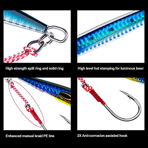image for Goture Fishing Jigs Saltwater Tuna Vertical Jigs Deep Sea Bass Jigging