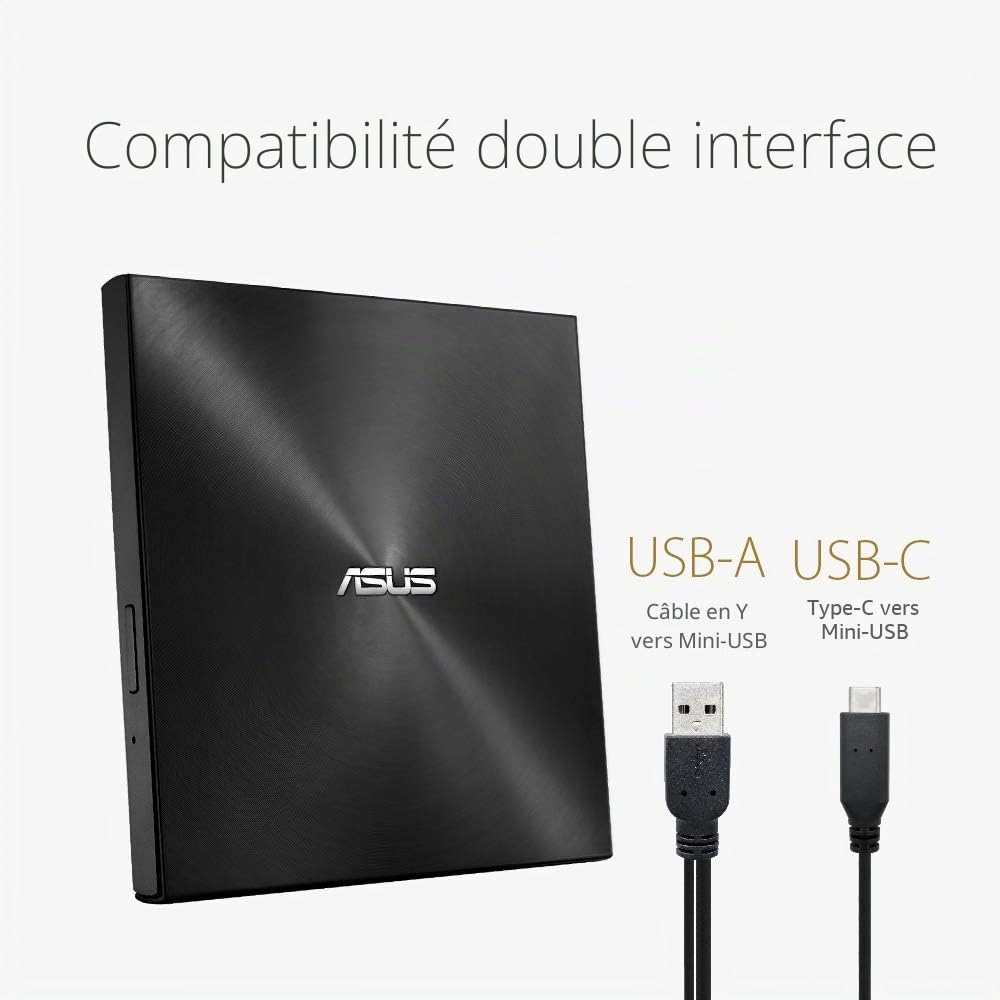 ASUS DVD RW DVD-REC SDRW-08U9M-U/BL 050mAh/2.4A, SDRW-08U9M-U_BLK_G_AS (SDRW-08U9M-U/BL 050mAh/2.4A)