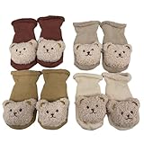 EUBUY Baby Girls Boys Non Slip Socks, Infant Toddlers Kids Non Slip Warm Thick Cotton Ankle Crew Socks, Soft Winter Newborn Slippers