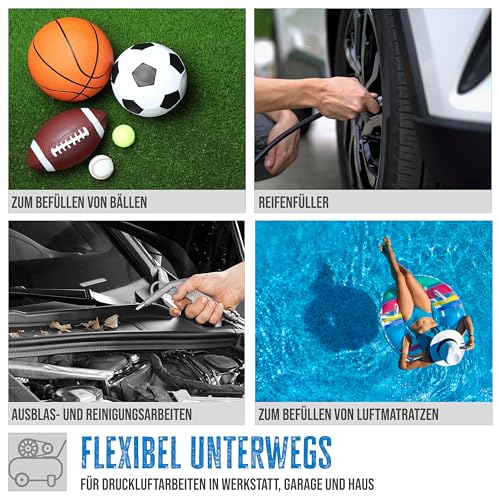 Güde Compressor 231/10/24 (oliegesmeerd, max. 10 bar, 1500 W, ketel 24 l, aanzuigvermogen 206 l/min, drukregelaar, 2 x manometer, veiligheidsventiel, condensaatafvoerschroef, luchtfilter, mobiel) - Afbeelding 5