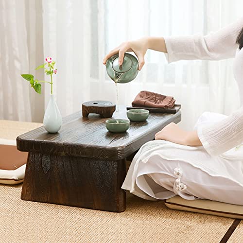 Table basse en bois de paulownia clair au design épuré marron