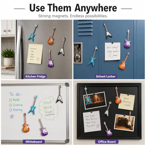 4 Imánes de Guitarra de Madera Miniatura para Refrigerador miniatura 7