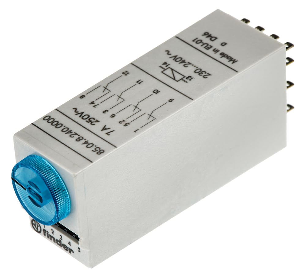 Finder Serie 85 - Temporizador enchufable 4 contactos conmutador 230vca