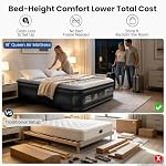 OhGeni Air Mattress Queen with Built in Pump, 18" Raised Blow up Bed, 800lb - Image 5