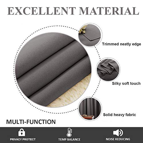 Image of JUPON Kitchen Blackout Valance Rod Pocket Curtain 1 Piece, Kitchen Curtain 3ft