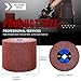 MOGRQAP Polishing Drum, 120 Grit Nylon Brush Drum Abrasive Brushes Drawing Wheel Sander Burnishing Polishing Tools Wheels Polishing Brush for Metal Wood Surface Polishing - Red