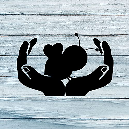 Bee Wall Sticker - Queen Bumblebee Flower Kind Honey Comb Vinyl Decal - Tumbler Laptop Kitchen Bottle Car Window Home Decor Decoration Smsv835 #TOP23