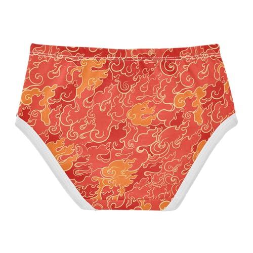 Little Girls' Soft Cotton Underwear Kids Breathable Comfort Red Flame Panties Briefs Toddler2