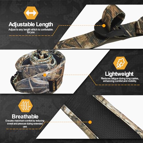 Zylora Crossbow Sling with Non-Slip Sholder Pad, Two Points Crossbow Sling with Quick-Grab Handle and Thumb Hole, Corssbow Accessaries for Hunting and Shooting