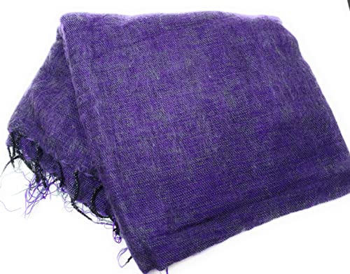 Himalaya Clothing 100% Yak Wool Soft Throw Blanket Handmade In Nepal 56 In X 90 In (Violet) #TOP4