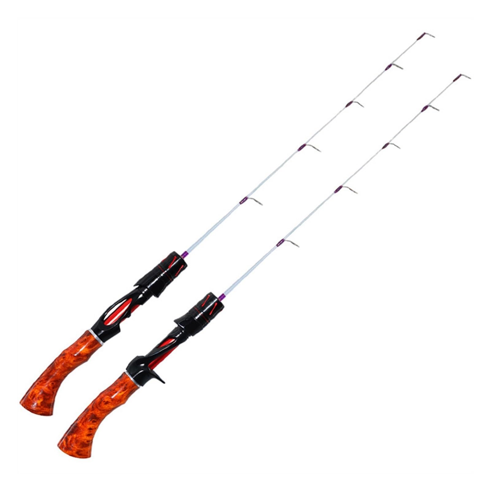 Cañas de Pescar Caña de Pescar Hielo telescópica for Invierno, Mini alimentador for Deportes al Aire Libre, caña con Mango Madera, Carrete Pesca en
