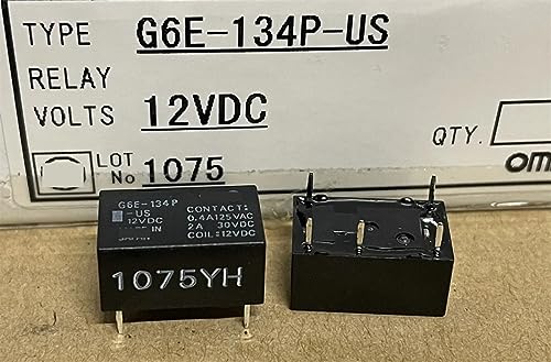 Relé G6E-134P-US 12VDC interruptor electromecánico de 5 pines para PCB
