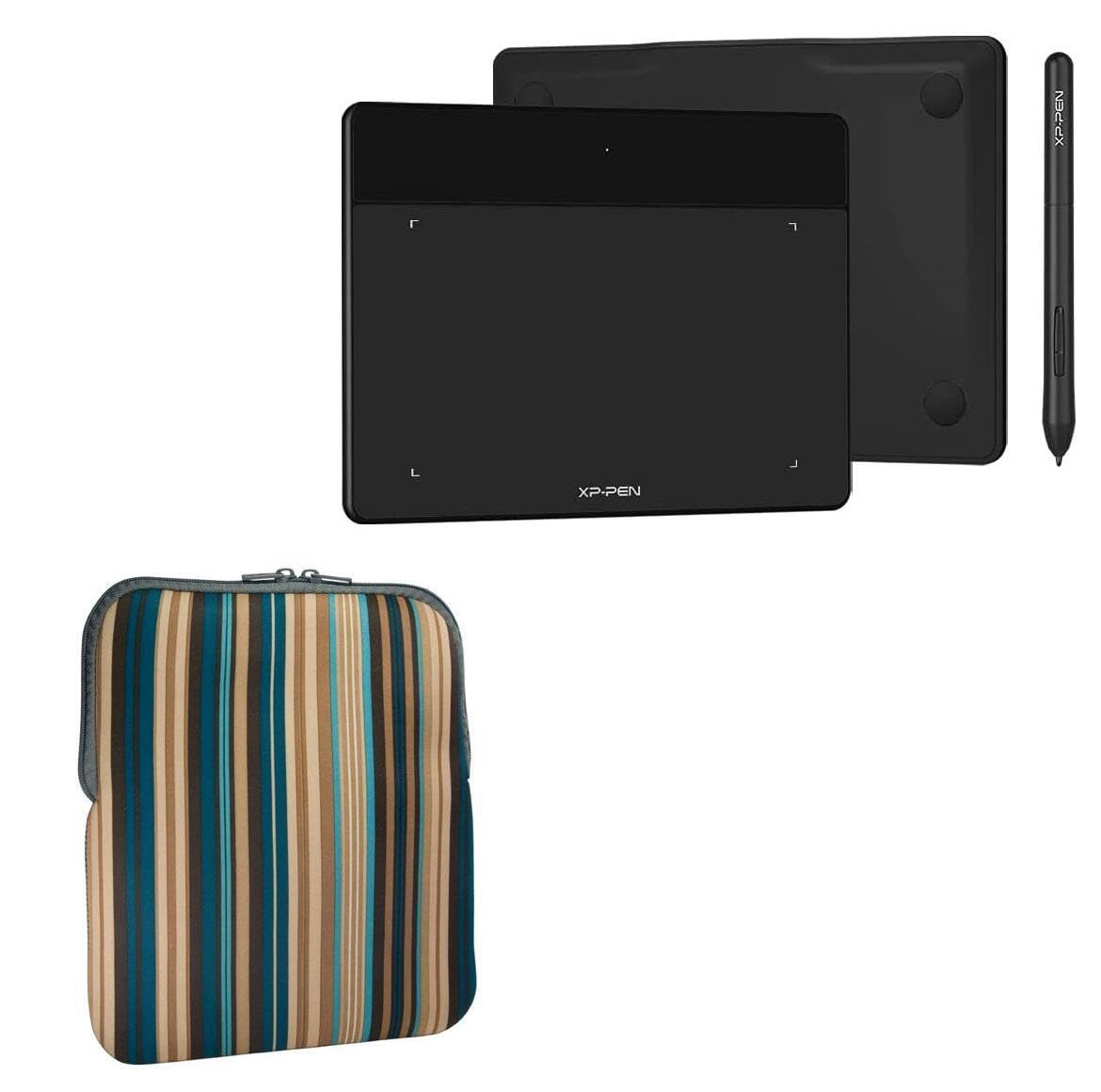 BoxWave Case Compatible with XP-Pen Deco Fun S - Chic Pouch, Retro 70's Design Neoprene Slip Sleeve - City Lights