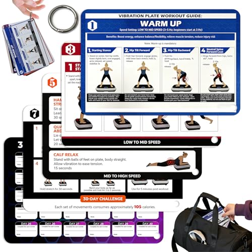 Tarjetas planificadoras de entrenamiento con placa vibratoria de doble cara y registro de 30 días