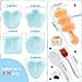 MLRYH Onigiri Maker Mold Kit, 8 Pcs Sushi Musubi Mold with Rice Paddle, Brush for Kitchen, BPA Free, Durable, Polypropylene, Small, Round, All Seasons, Star Pattern