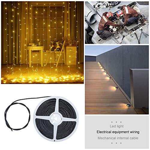 20M/65.6ft 22AWG Extension Cable, Red & Black Tinned Copper Hookup Wire Kit, 2 Pin with Black Reel Package, Extension Electrical Cord for LED Strips Single Colour/Power Supply
