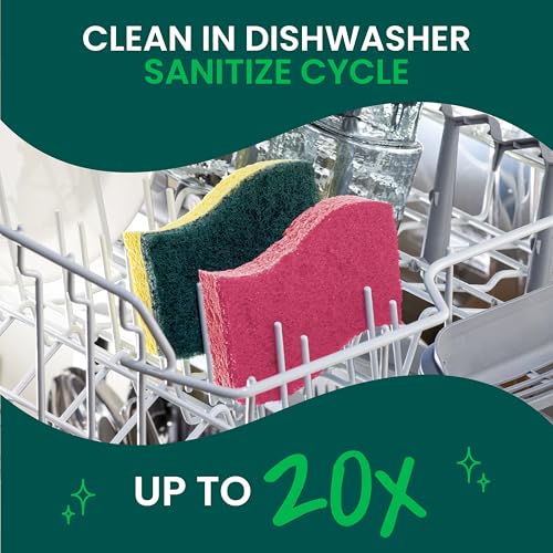 Scotch-Brite Gentle Clean Non-Scratch Scrub Sponge, 24 Nonscratch Kitchen Sponges for Gentle Cleaning of Porcelain, Fine china, Stemware, Nonstick Pots and Pans, Mirrors, Faucets, and More by Scotch-Brite - Image 7