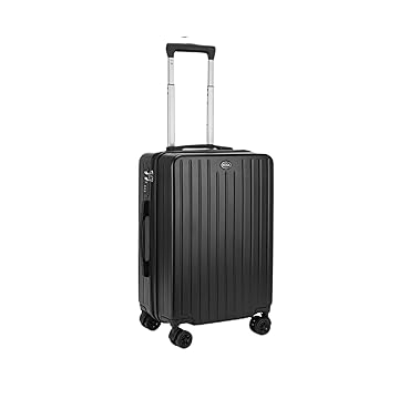 GMTA Mala de Viagem de Bordo 10Kg Rígida Padrão ANAC com 4 Rodas duplas 360° Cadeado Anti Furto Leve e Resistente (PRETA)