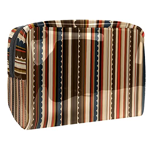 Trousse de maquillage vintage japonaise avec fermeture éclair : grand vanity multicolore femme