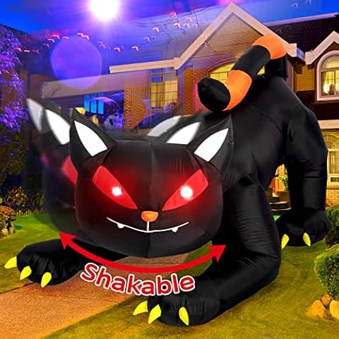 TOLOCO 7 FT Halloween Inflatable, Inflatable Halloween Decorations Outdoor, Outdoor Halloween Decorations, Halloween Outdoor Decorations, Halloween Inflatables Outdoor Decorations with LED Lights Cover