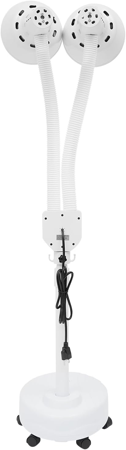 Infrared Heat Lamp, 360° Rotating Red Light 110V Beauty Salon Infrared Heat Lamp, Double-Head Red-Lights Roasting Lamp for Body Relieve Joint Pain & Muscle Aches