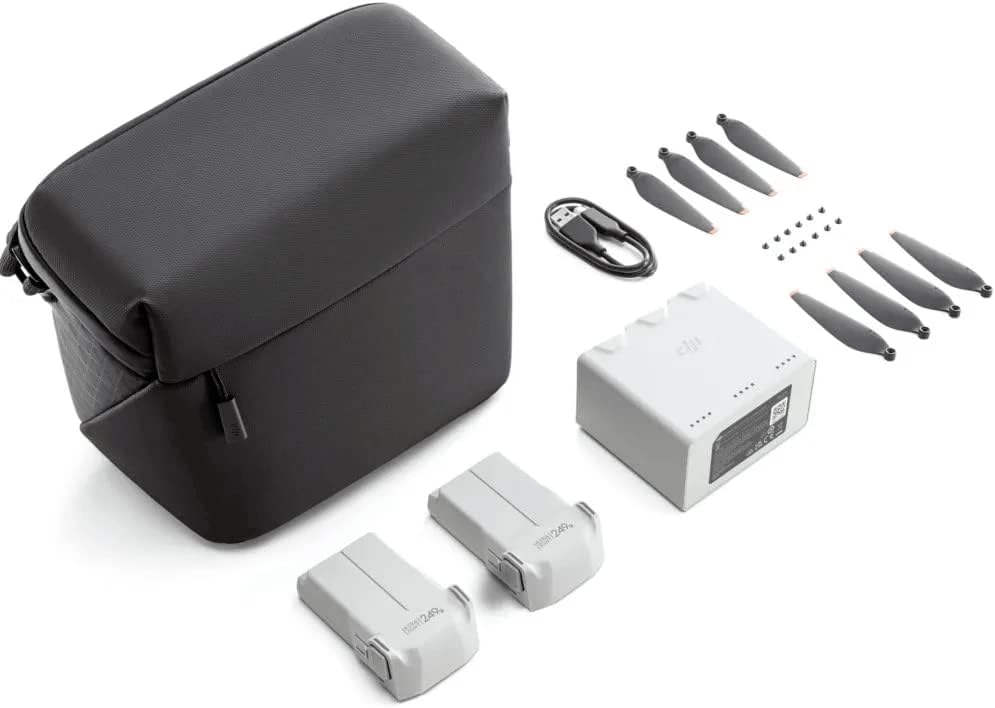 DJI Mini 3 Pro Fly More Kit Plus, Includes Two Intelligent Flight Batteries Plus, a Two-Way Charging Hub, Data Cable, Shoulder Bag, Spare propellers, Screws, UAE Version with Official Warranty Support
