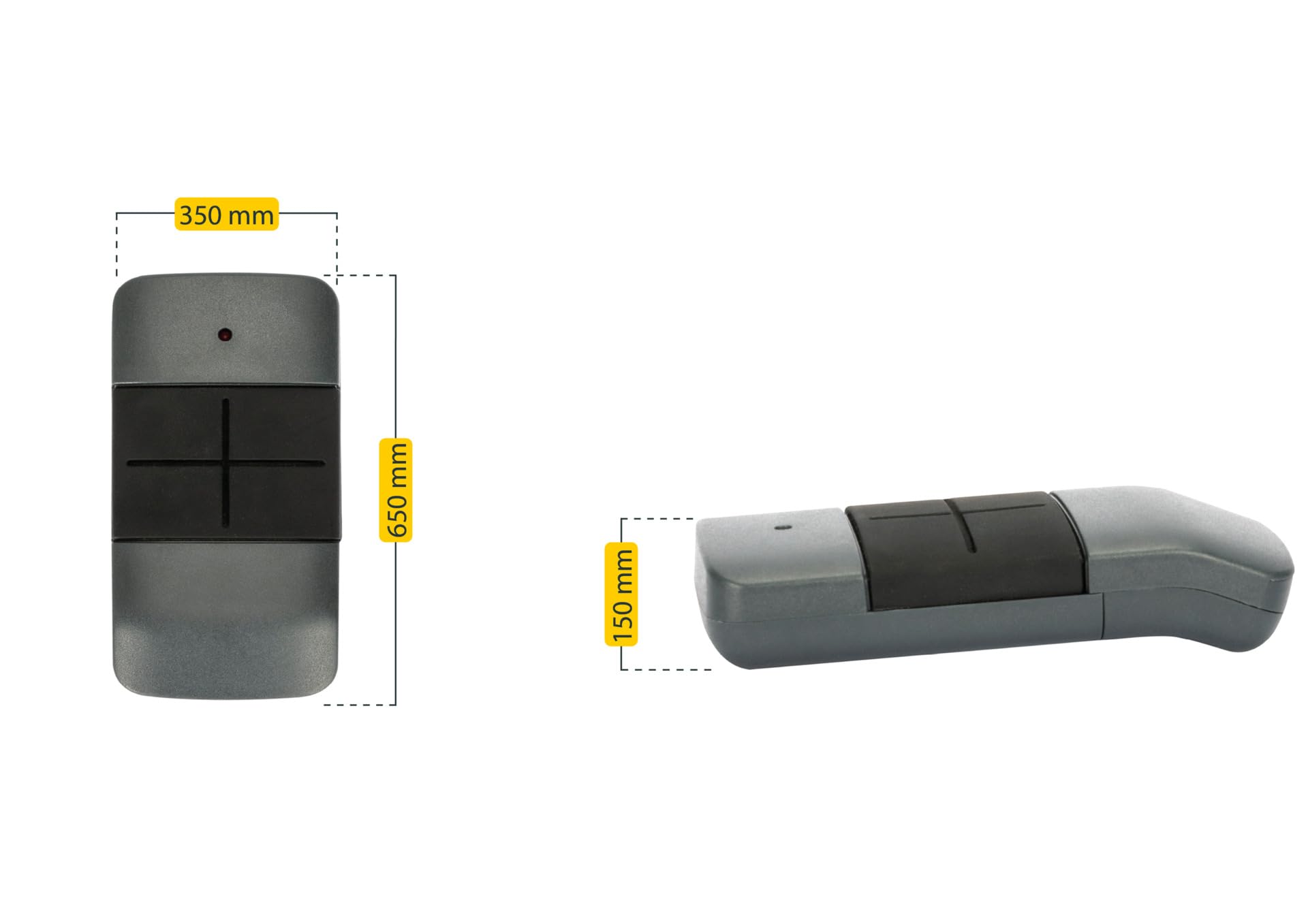 Schellenberg Powerlift émetteur radio portable 4 canaux pour motorisations de portes de garage et portails extérieurs, fréquence radio 433,92 MHz, portée 40 m en champ libre, pile incluse, 60870