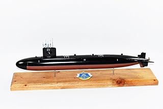 Squadron Nostalgia LLC USS Trepang SSN-674 Submarine Model, US Navy, Scale Model, Mahogany, Sturgeon Class