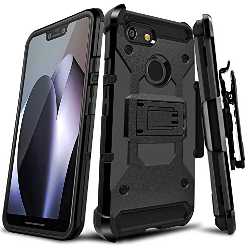 Leptech Kickstand Series Compatible with Google Pixel 3 XL 6.7 inches Case (Black)