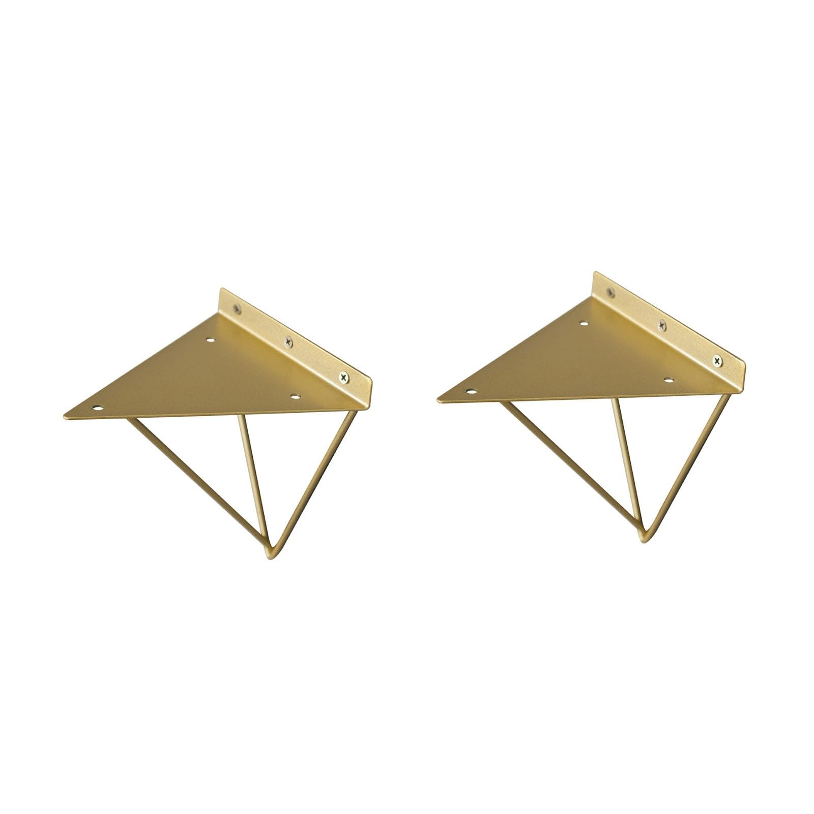 IDRRSPCP Folding Shelf Brackets,Fold Down Wall Mounted,Partition Bracket, Laminate Support, Tripod Rack, Golden(16CM)