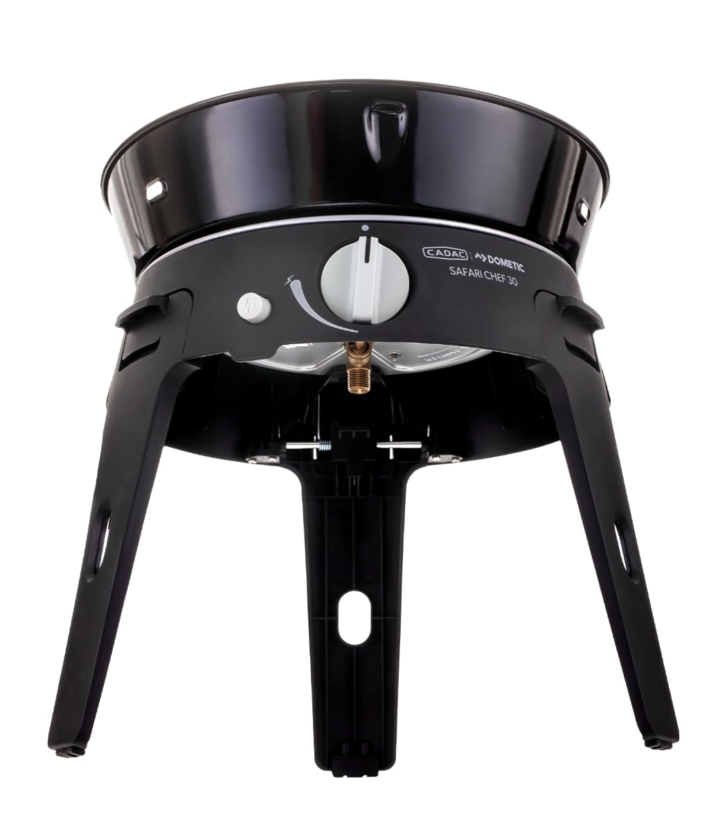 CADAC - Safari Chef 30 LP Deluxe - Tragbare Grills - GreenGrill-Keramikbeschichtung – inkl. Tragetasche - Campingplatz - 50mBar - BBQ-Must-Haves - Verwendung im Freien
