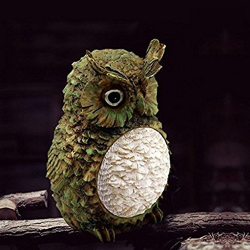 gazechimp Solar Powered Decorative Garden Ornament Animal Birds Caminho Coruja LED Light